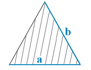 Площадь равнобедренного треугольника через сторону и основание.