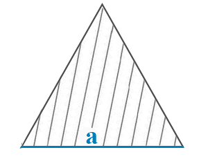 Расчет площади равностороннего треугольника через сторону.